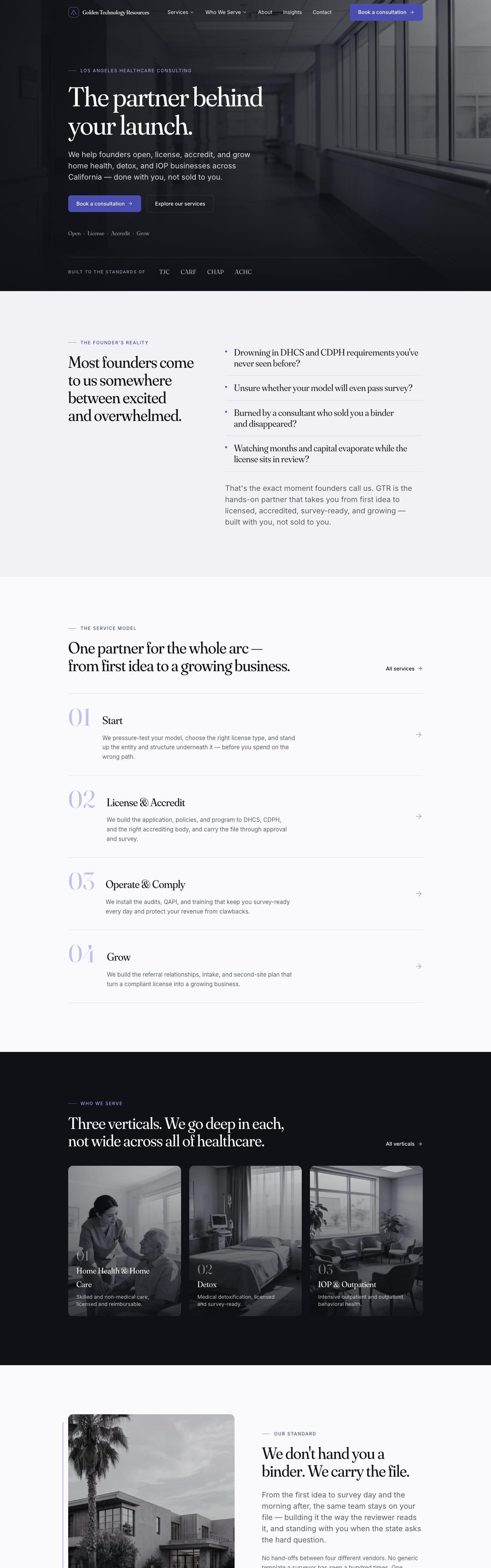 Golden Technology Resources — healthcare consulting homepage
